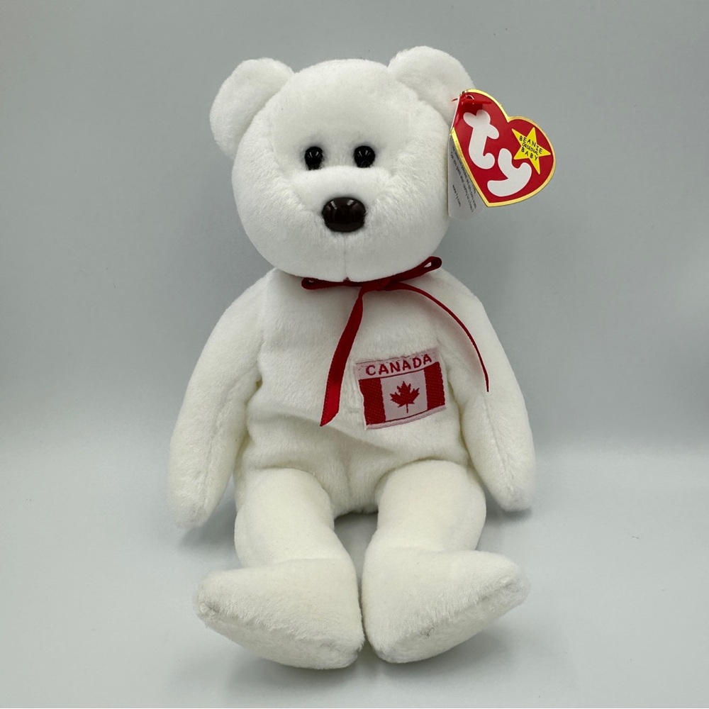 1996 TY Beanie Baby - MAPLE the Bear - MWMTs Stuffed Toy - Canada Flag